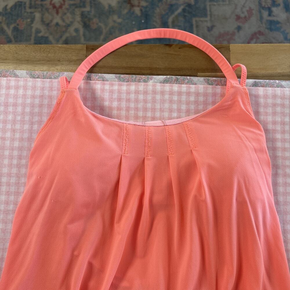 Coral Lululemon Flo And Go Tank Top Size 6 - Picture 2 of 10
